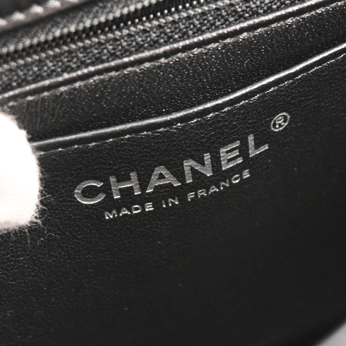 Chanel 2014 Black Lambskin CC Stitch Single Flap Shoulder Bag