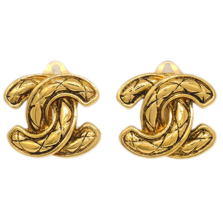 Chanel Gold CC Earrings Clip-On 2433