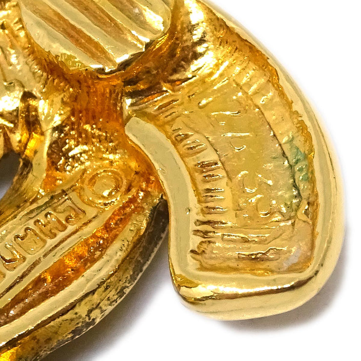 Chanel Gold CC Earrings Clip-On 2433
