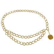 Chanel Medallion Charm Chain Belt Gold Small Good