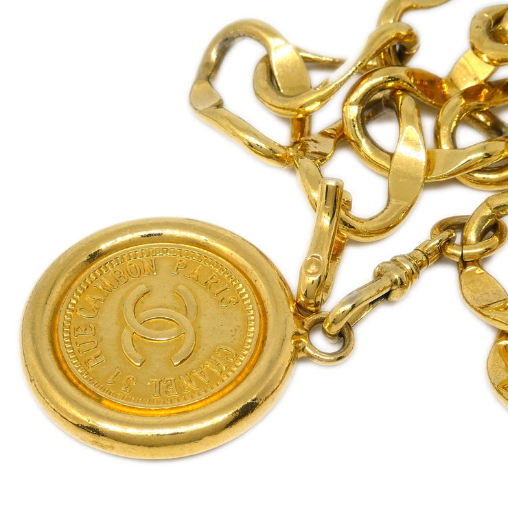 Chanel Medallion Charm Chain Belt Gold Small Good