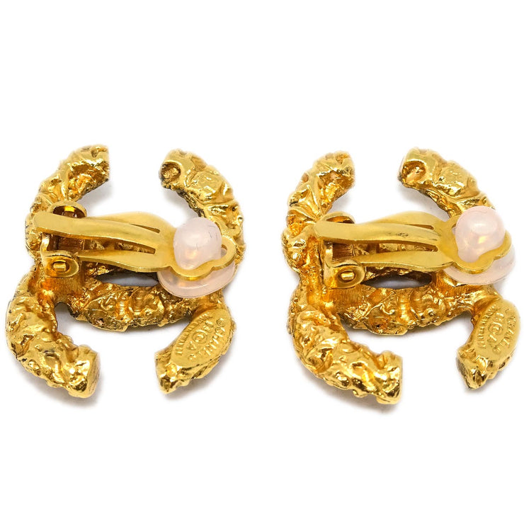 Chanel Gold CC Earrings Clip-On 93A