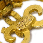 Chanel Gold Heart Earrings Clip-On 95P