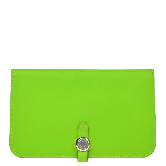 Hermes 2012 Apple Green Swift Dogon GM Wallet