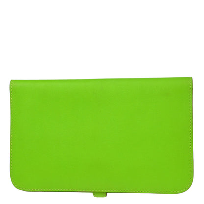 Hermes 2012 Apple Green Swift Dogon GM Wallet