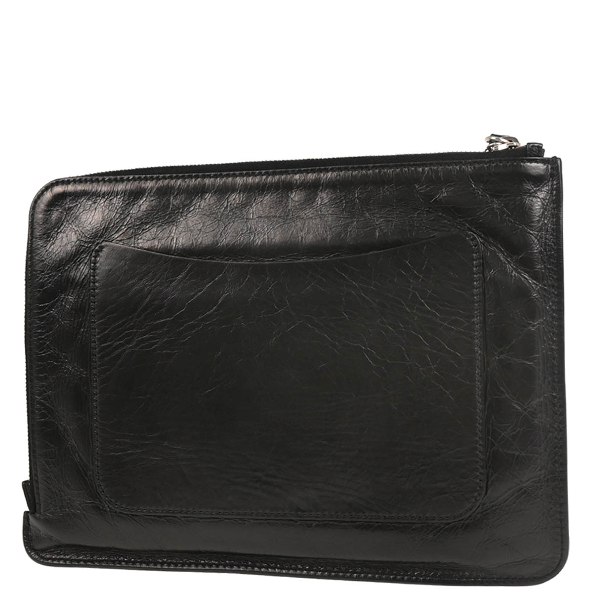 Chanel 2014-2015 Black Calfskin Je Ne Suis Pas En Solde Pouch Clutch Bag