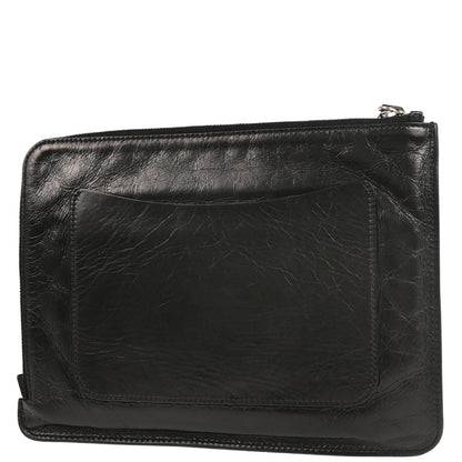 Chanel 2014-2015 Black Calfskin Je Ne Suis Pas En Solde Pouch Clutch Bag