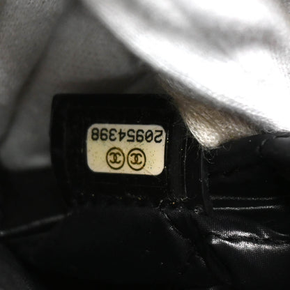 Chanel 2014-2015 Black Calfskin Je Ne Suis Pas En Solde Pouch Clutch Bag