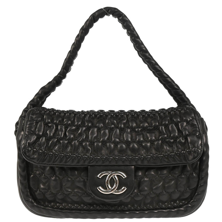 Chanel Black Embossed Lambskin Handbag