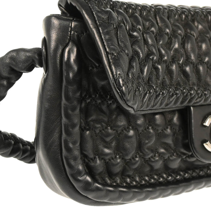 Chanel Black Embossed Lambskin Handbag