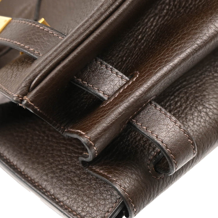 Hermes Chocolat Taurillon Clemence Birkin 40 Handbag