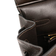 Hermes Chocolat Taurillon Clemence Birkin 40 Handbag