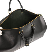 Louis Vuitton Black Epi Keepall 55 Travel Handbag M42952