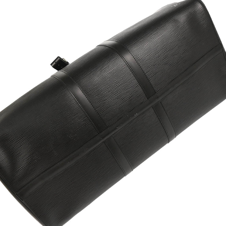 Louis Vuitton Black Epi Keepall 55 Travel Handbag M42952