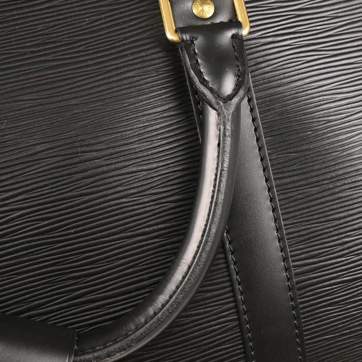 Louis Vuitton Black Epi Keepall 55 Travel Handbag M42952