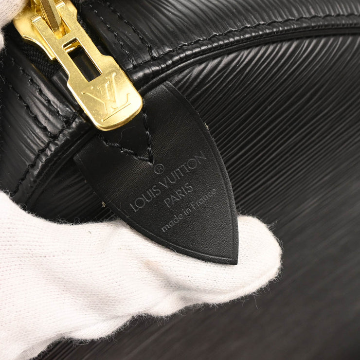 Louis Vuitton Black Epi Keepall 55 Travel Handbag M42952