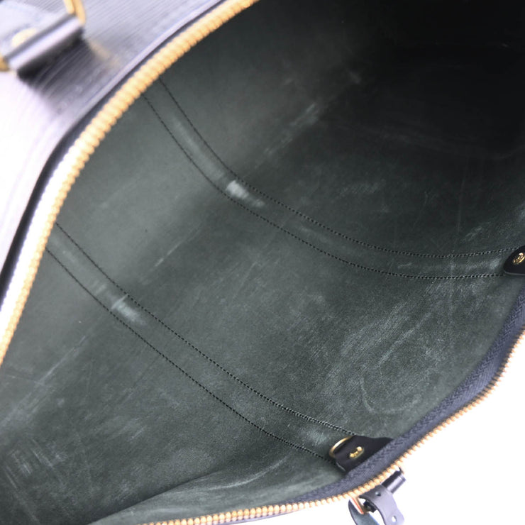 Louis Vuitton Black Epi Keepall 55 Travel Handbag M42952