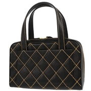 Chanel Black Calfskin Wild Stitch Handbag