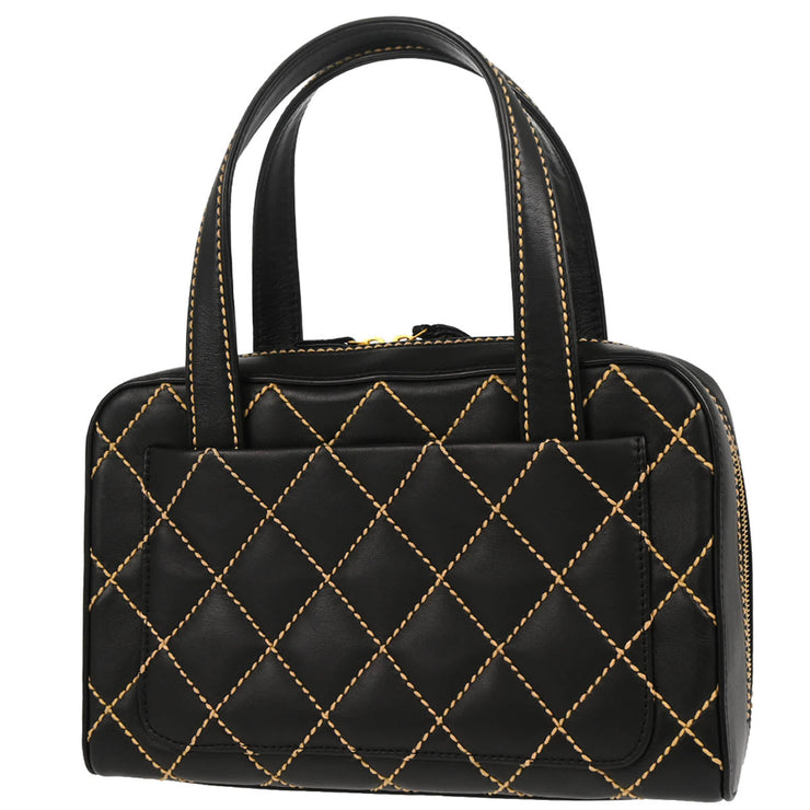 Chanel Black Calfskin Wild Stitch Handbag