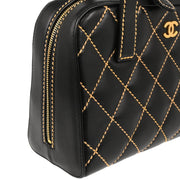 Chanel Black Calfskin Wild Stitch Handbag