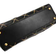 Chanel Black Calfskin Wild Stitch Handbag