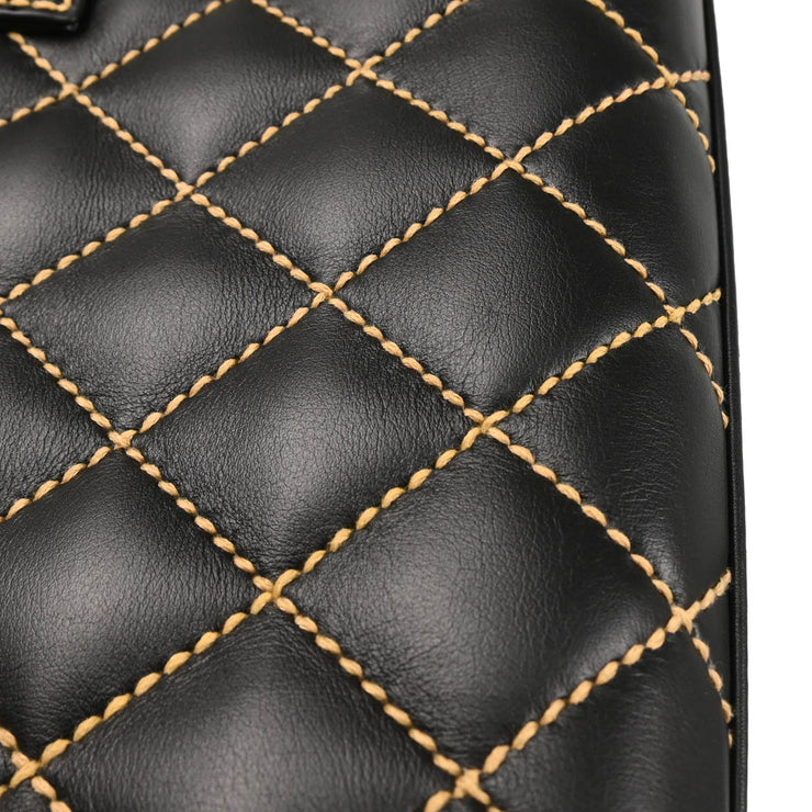 Chanel Black Calfskin Wild Stitch Handbag