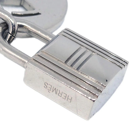 Hermes Amulet Bull Lock Key Holder Silver Small Good