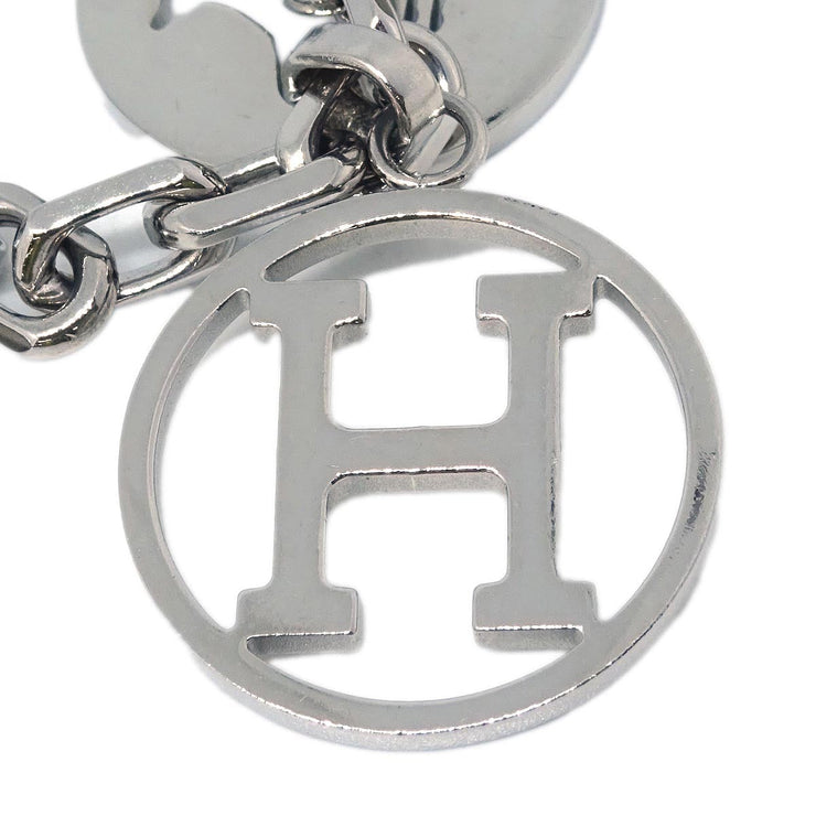 Hermes Amulet Bull Lock Key Holder Silver Small Good