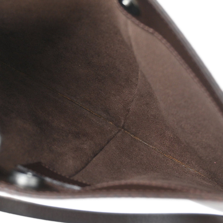 Louis Vuitton Brown Epi Pochette Demi-lune Handbag M5262D