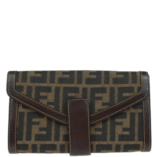 Fendi Brown Zucca Wallet Purse
