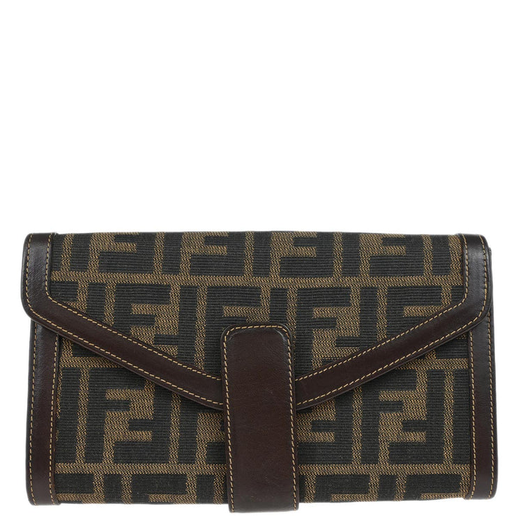 Fendi Brown Zucca Wallet Purse