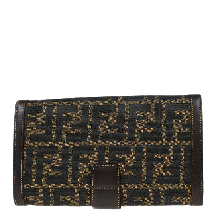 Fendi Brown Zucca Wallet Purse
