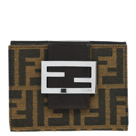 Fendi 2001 Brown Zucca Wallet Purse