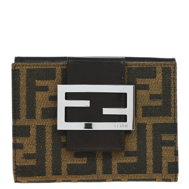 Fendi Brown Zucca Wallet Purse