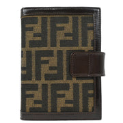 Fendi Brown Zucca Note Book Cover Small Good