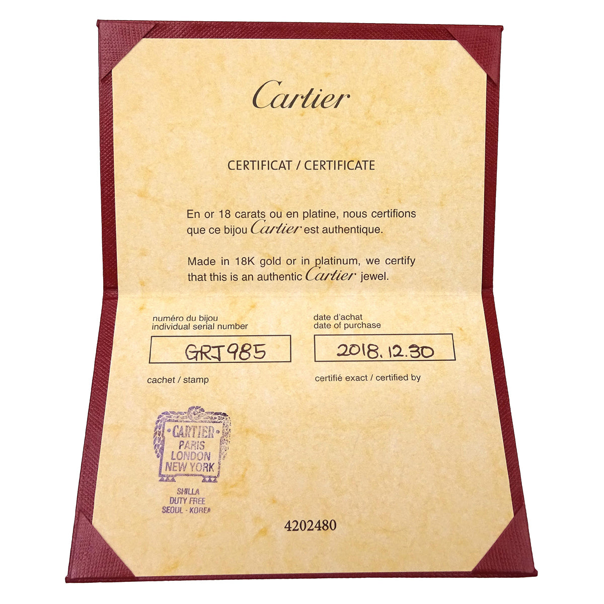 Cartier Juste Un Clou Pendant Necklace Au750 GRJ985 PGI Gold