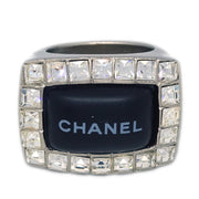 Chanel Ring Silver Rhinestone #53 #13 00A