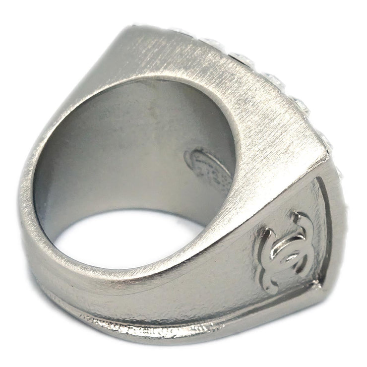 Chanel Ring Silver Rhinestone #53 #13 00A