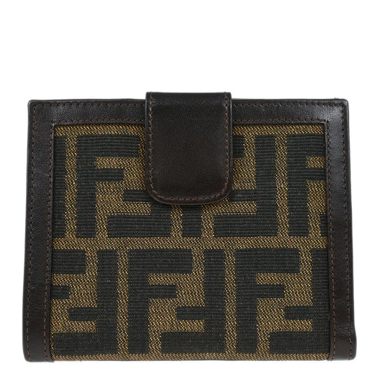 Fendi 2000 Brown Zucca Wallet Purse