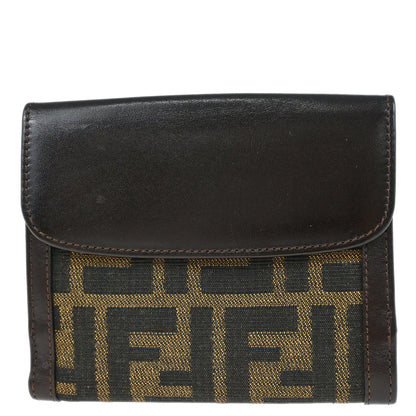 Fendi 2000 Brown Zucca Wallet Purse