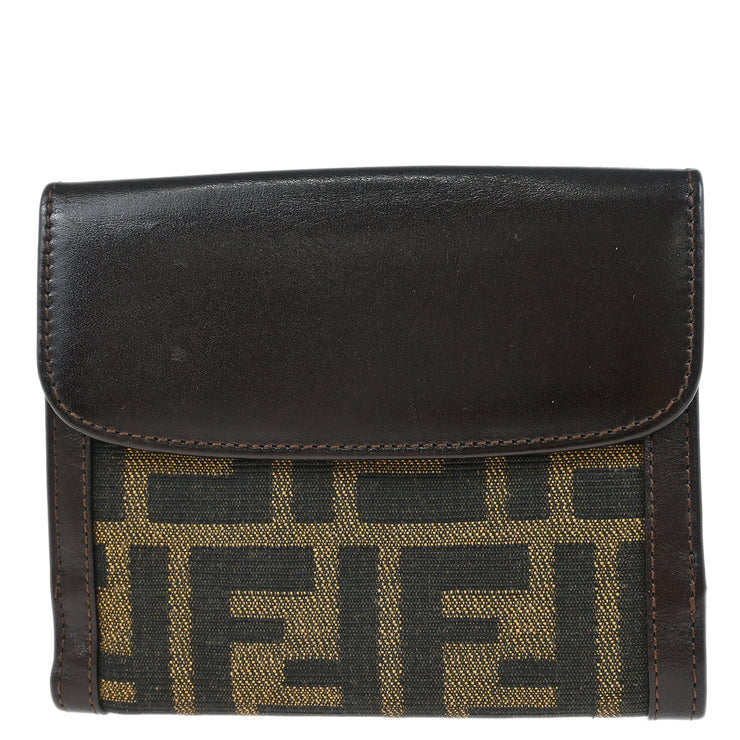 Fendi Brown Zucca Wallet Purse