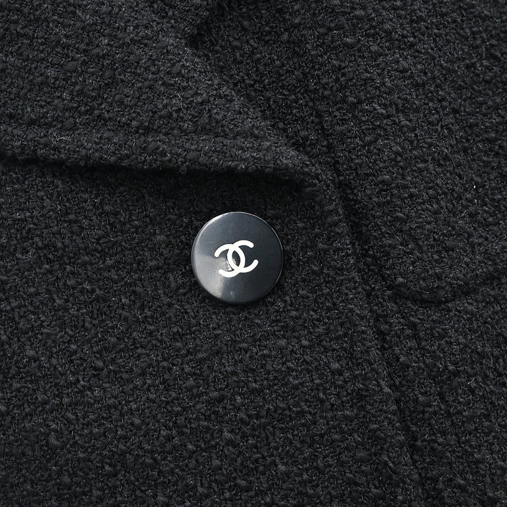Chanel 1995 Setup Suit Jacket Skirt Black #36 – AMORE