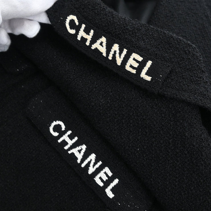 Chanel 1995 Setup Suit Jacket Skirt Black #36 – AMORE