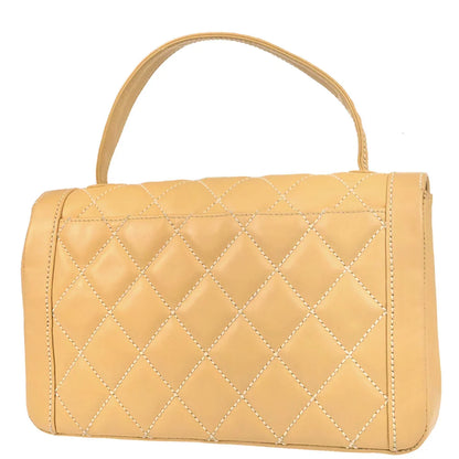 Chanel 2004-2005 Beige Calfskin Wild Stitch Handbag