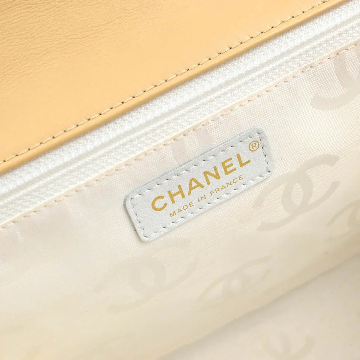Chanel 2004-2005 Beige Calfskin Wild Stitch Handbag