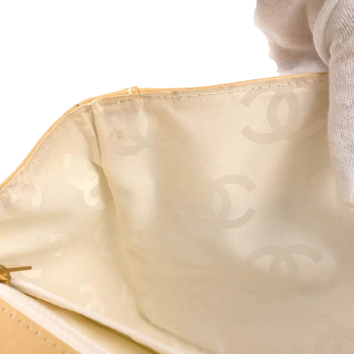 Chanel 2004-2005 Beige Calfskin Wild Stitch Handbag