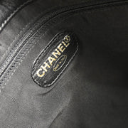 Chanel Black Calfskin Chain Tote Handbag