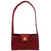 Chanel 1991-1994 Bordeaux Satin Handbag