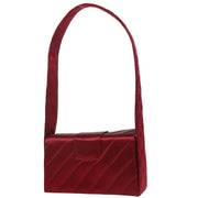 Chanel 1991-1994 Bordeaux Satin Handbag