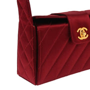Chanel 1991-1994 Bordeaux Satin Handbag